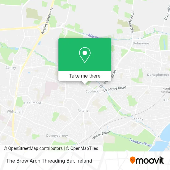The Brow Arch Threading Bar map