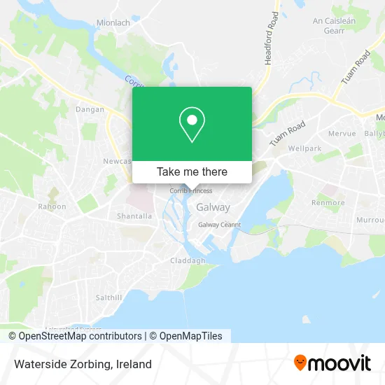 Waterside Zorbing map