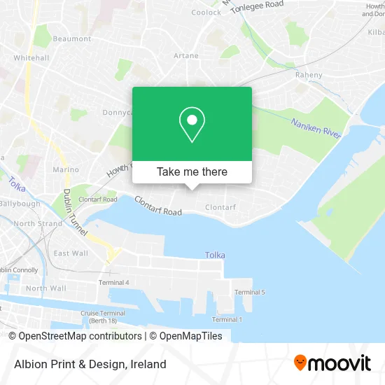 Albion Print & Design map