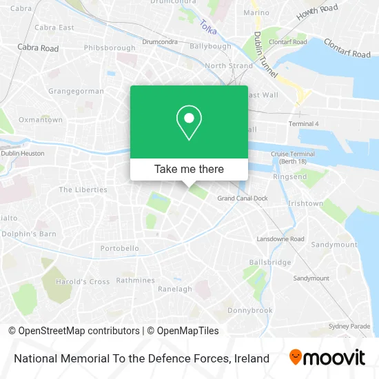 National Memorial To the Defence Forces map