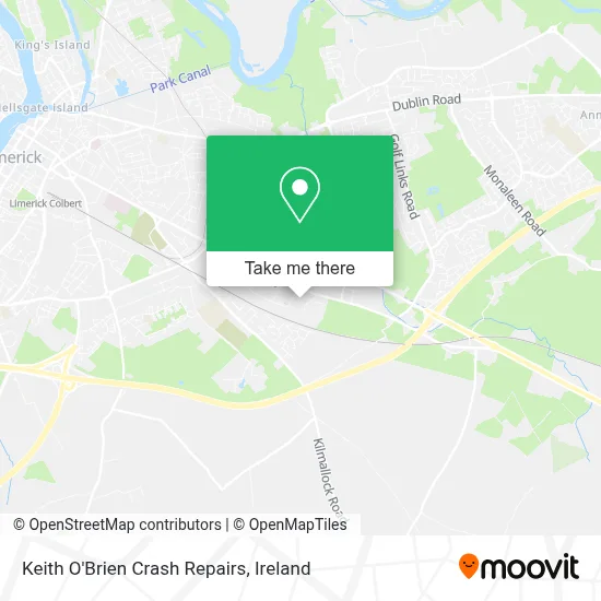 Keith O'Brien Crash Repairs map