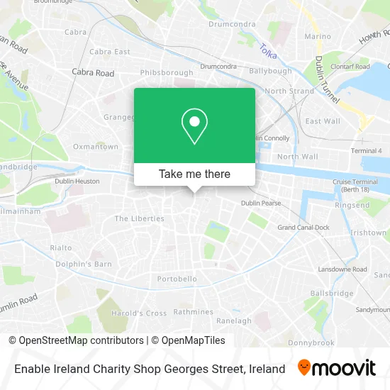 Enable Ireland Charity Shop Georges Street map