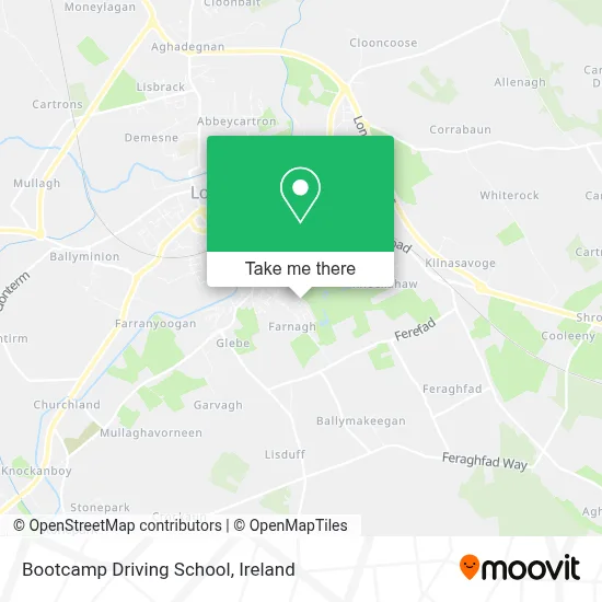 Bootcamp Driving School map