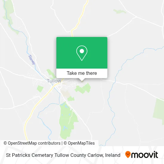 St Patricks Cemetary Tullow County Carlow map