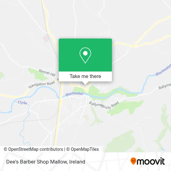Dee's Barber Shop Mallow map