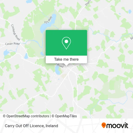 Carry Out Off Licence map