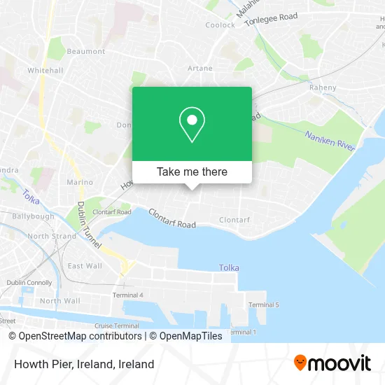 Howth Pier, Ireland map
