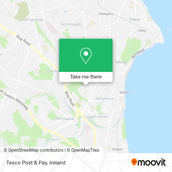 Tesco Post & Pay map