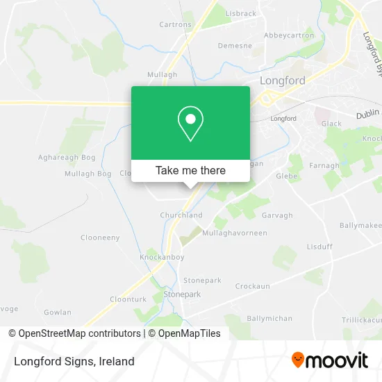 Longford Signs map