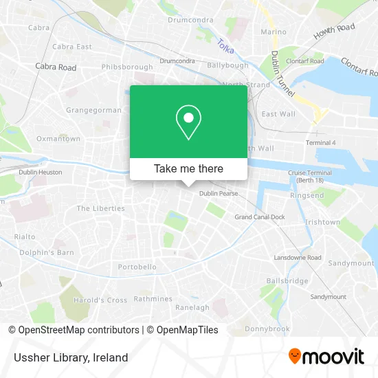 Ussher Library map