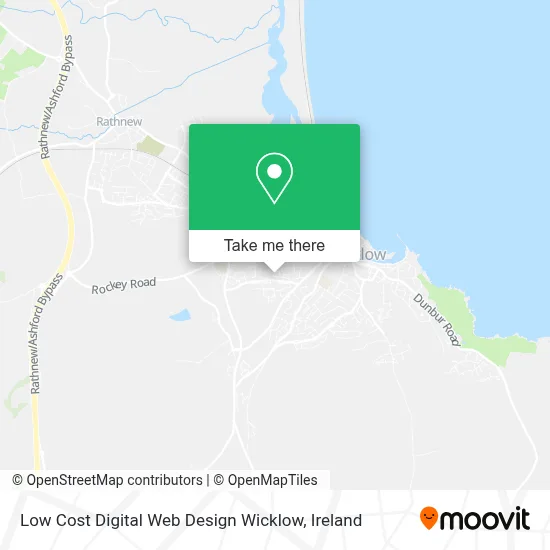 Low Cost Digital Web Design Wicklow map