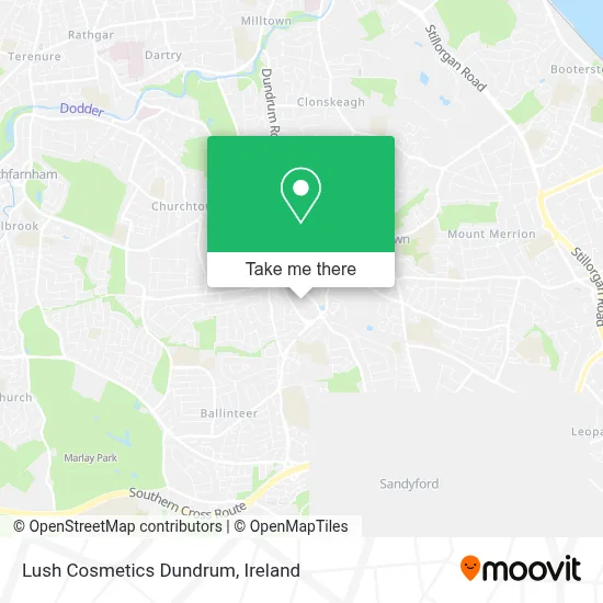 Lush Cosmetics Dundrum map