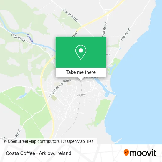 Costa Coffee - Arklow map