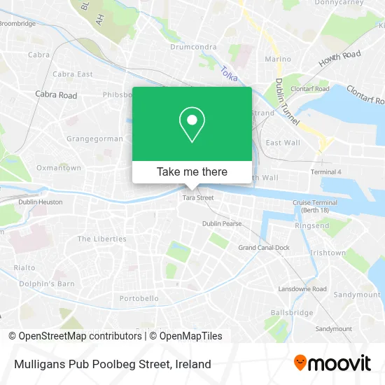 Mulligans Pub Poolbeg Street map