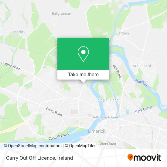 Carry Out Off Licence map