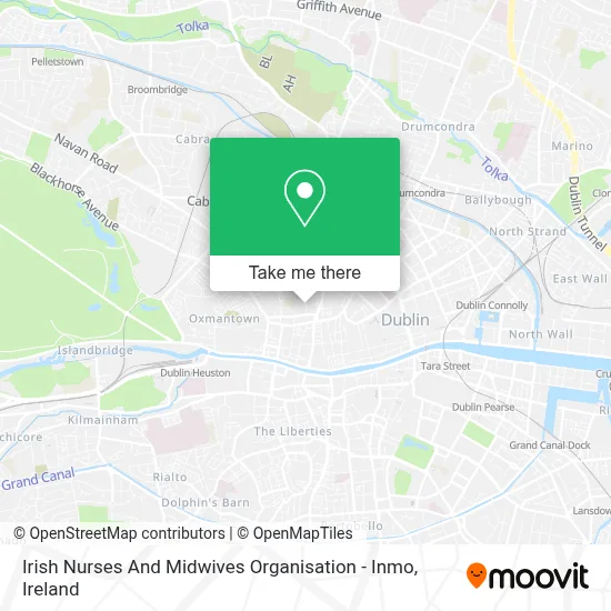 Irish Nurses And Midwives Organisation - Inmo map