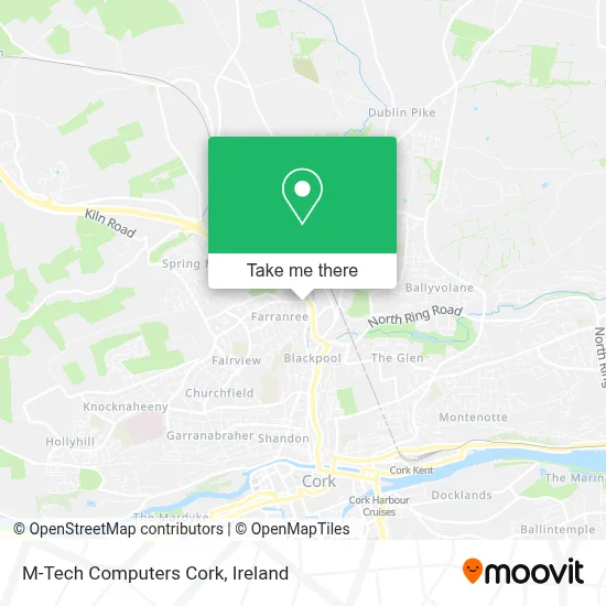 M-Tech Computers Cork map