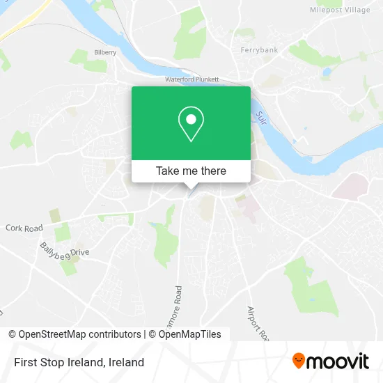 First Stop Ireland map