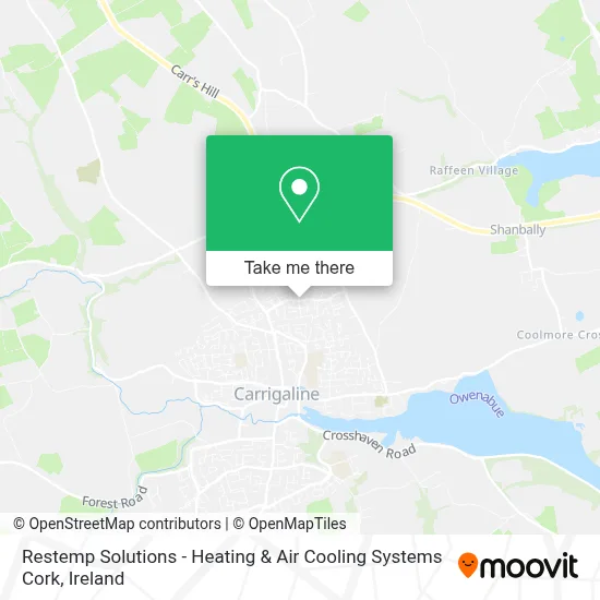 Restemp Solutions - Heating & Air Cooling Systems Cork map