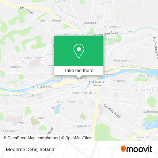 Moderne Debs map