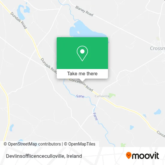 Devlinsofflicenceculloville map