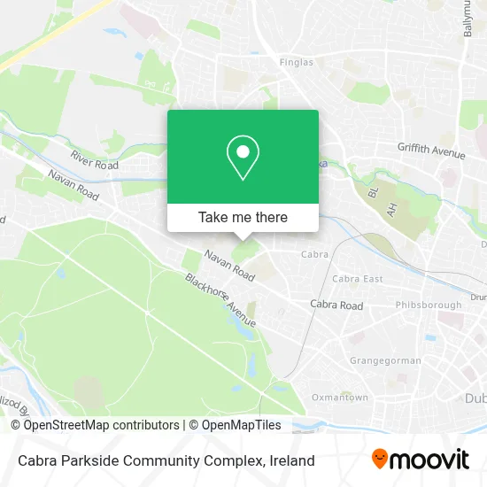 Cabra Parkside Community Complex map