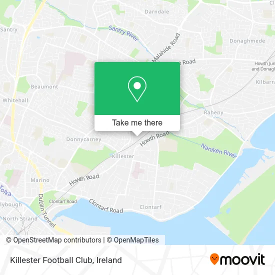 Killester Football Club map