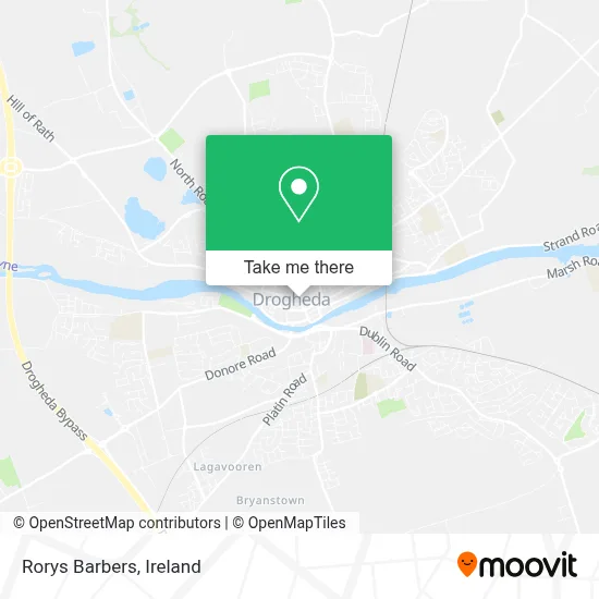 Rorys Barbers map