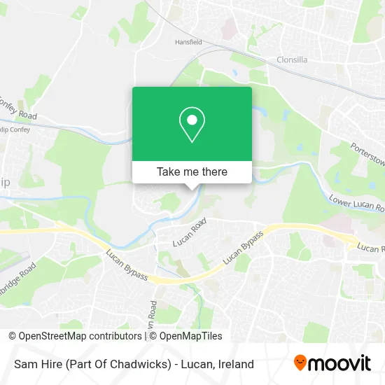 Sam Hire (Part Of Chadwicks) - Lucan map