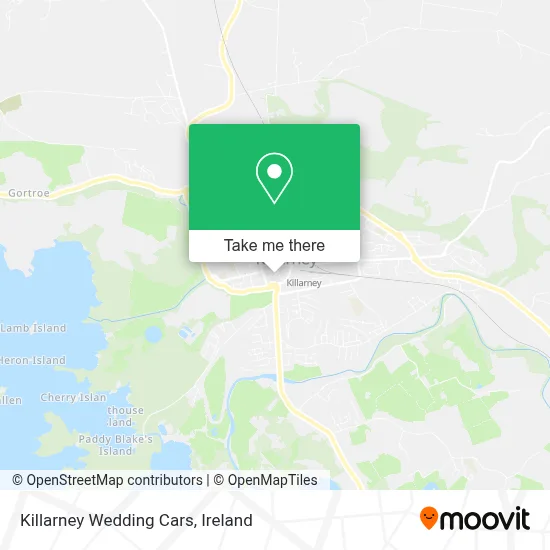 Killarney Wedding Cars map