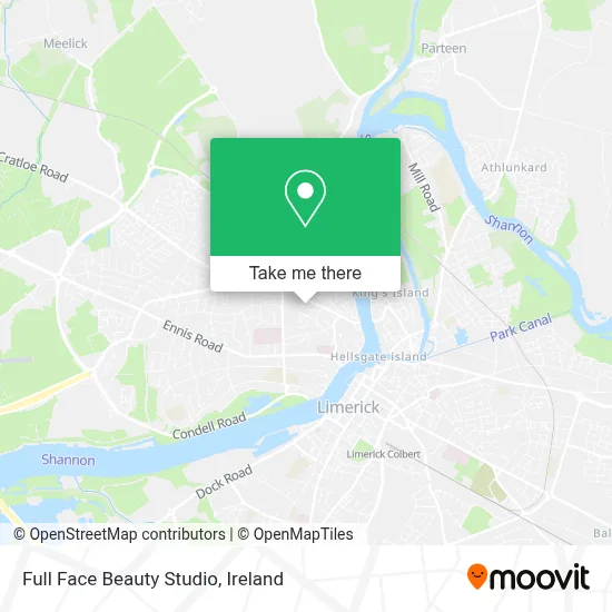 Full Face Beauty Studio map