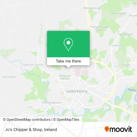 Jc's Chipper & Shop map