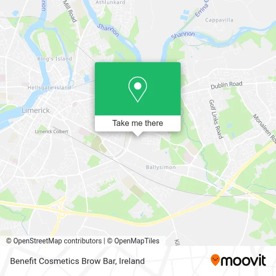 Benefit Cosmetics Brow Bar map