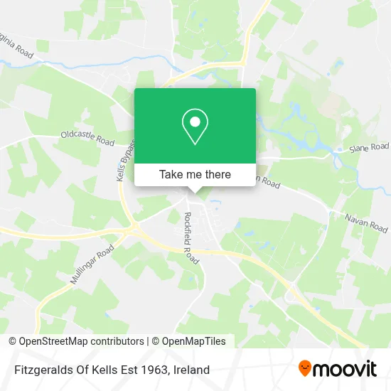 Fitzgeralds Of Kells Est 1963 map