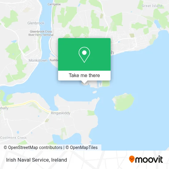 Irish Naval Service map