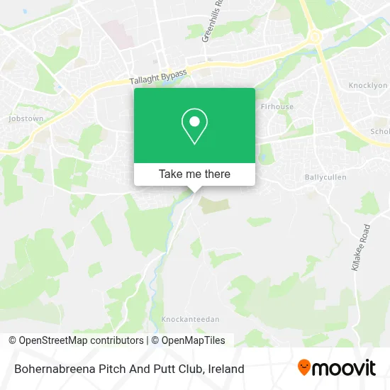 Bohernabreena Pitch And Putt Club map