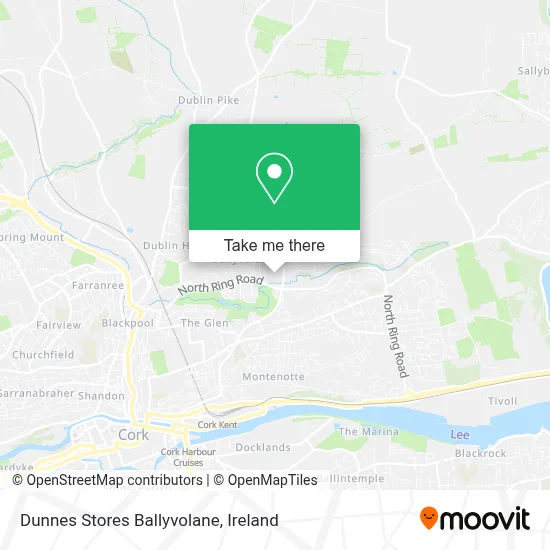 Dunnes Stores Ballyvolane map