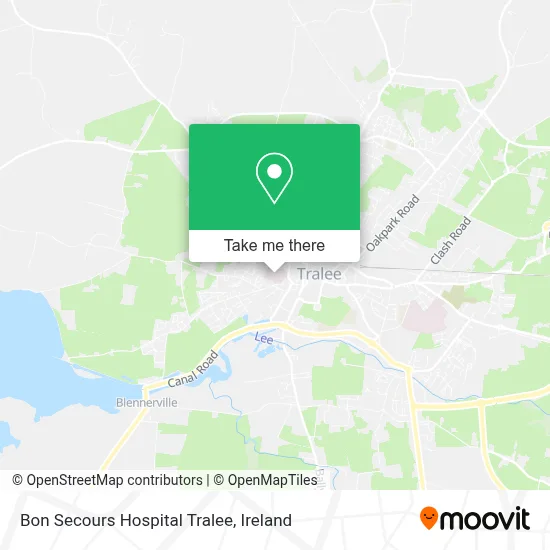 Bon Secours Hospital Tralee map