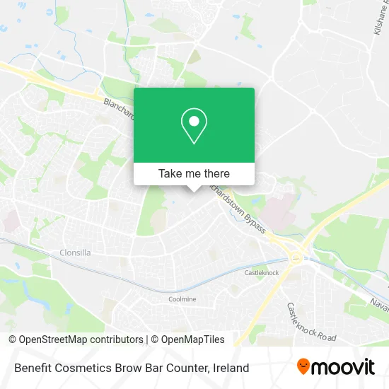Benefit Cosmetics Brow Bar Counter map