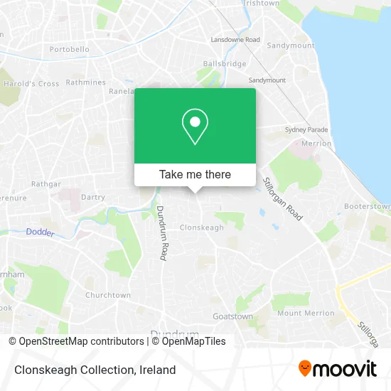 Clonskeagh Collection map