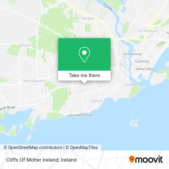 Cliffs Of Moher Ireland map