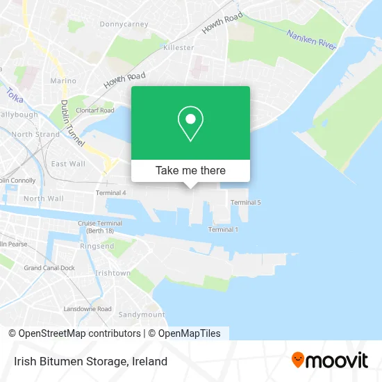 Irish Bitumen Storage map