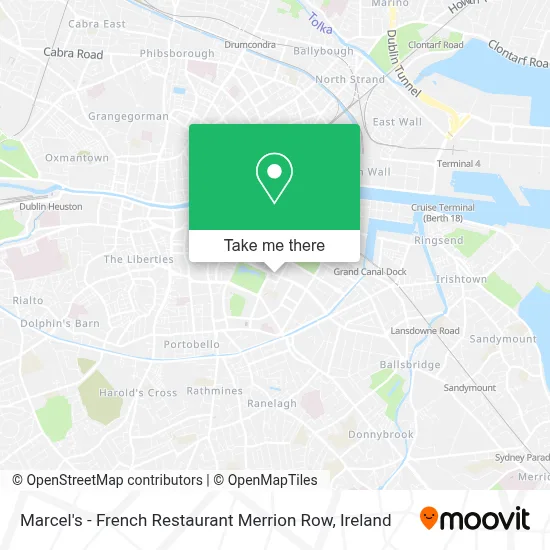 Marcel's - French Restaurant Merrion Row map