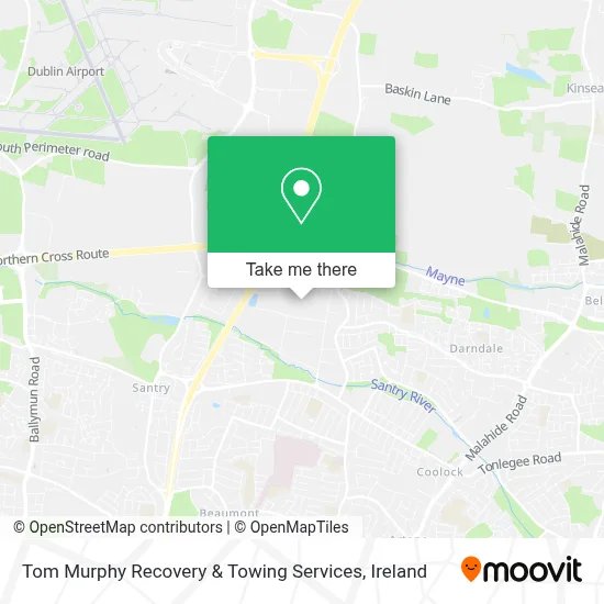 Tom Murphy Recovery & Towing Services map