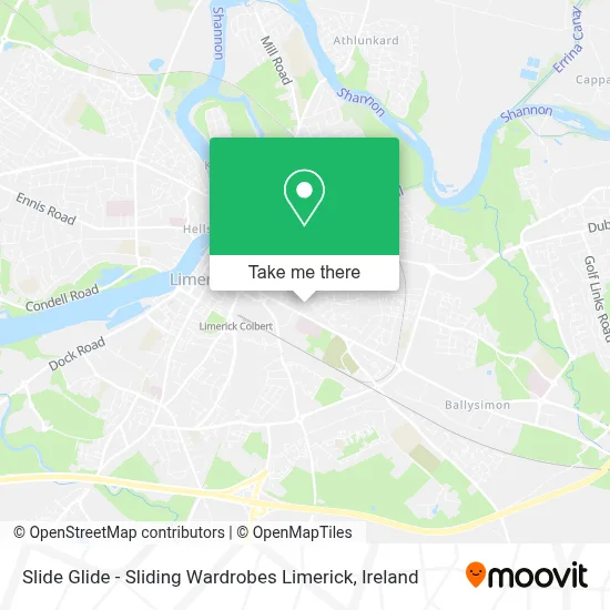 Slide Glide - Sliding Wardrobes Limerick map