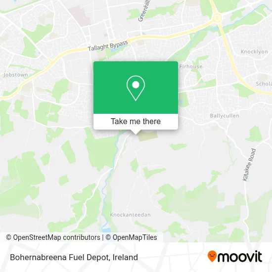 Bohernabreena Fuel Depot map