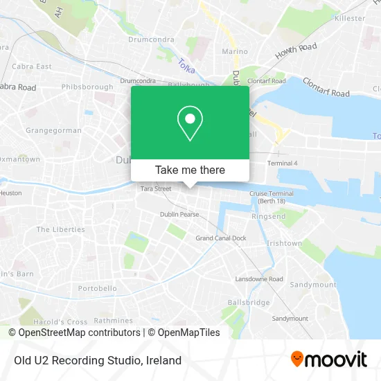 Old U2 Recording Studio map