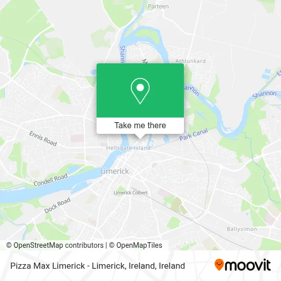 Pizza Max Limerick - Limerick, Ireland map