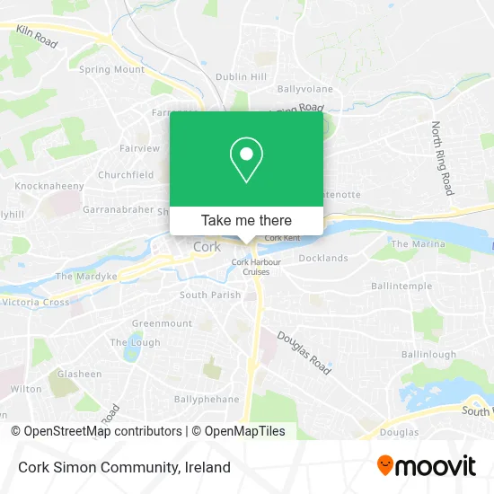 Cork Simon Community map