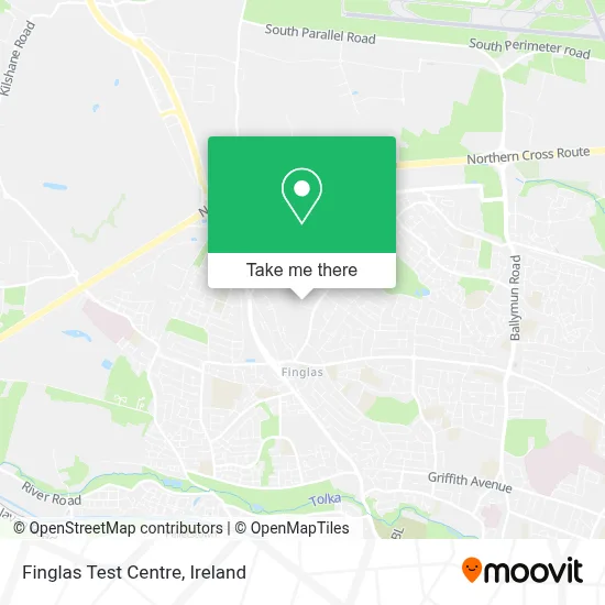 Finglas Test Centre map